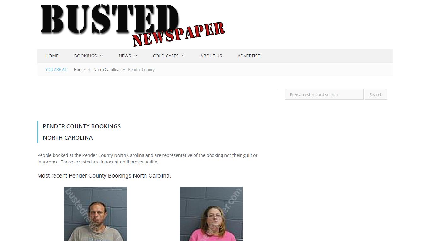 Pender County, NC Mugshots - BUSTEDNEWSPAPER.COM